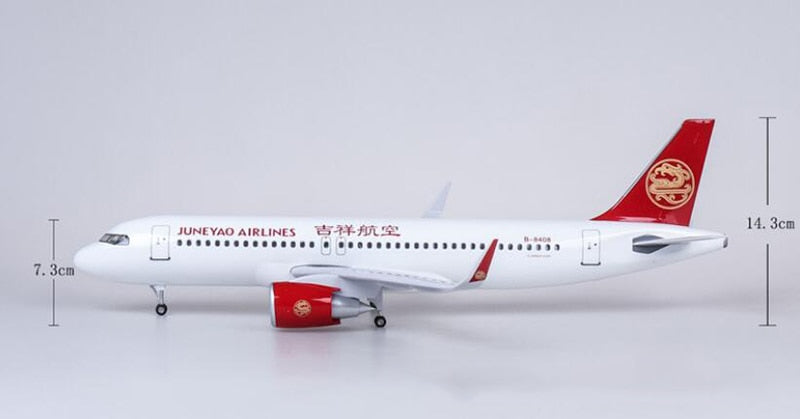 JUNYAO Airlines Airbus A320Neo Airplane Model (47CM)
