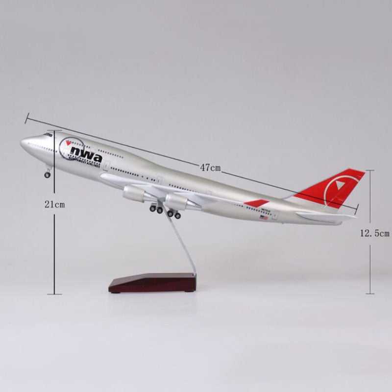 NWA Northwest Boeing 747 Airplane Model (47CM)