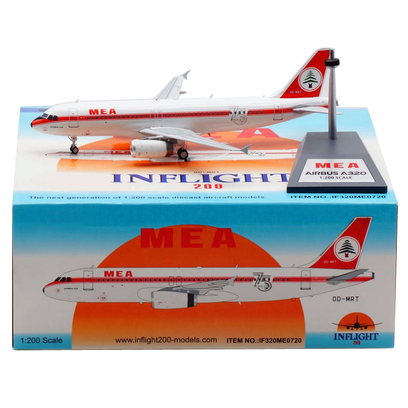 MEA (Middle East Airlines) Airbus A320 Airplane Model (1/200 Scale)