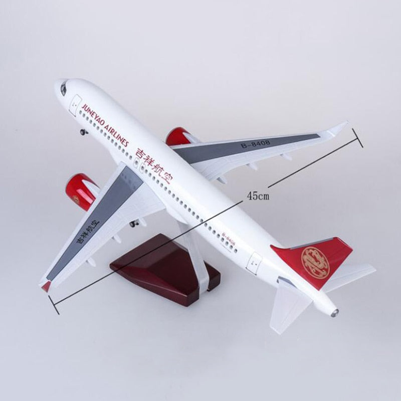 JUNYAO Airlines Airbus A320Neo Airplane Model (47CM)