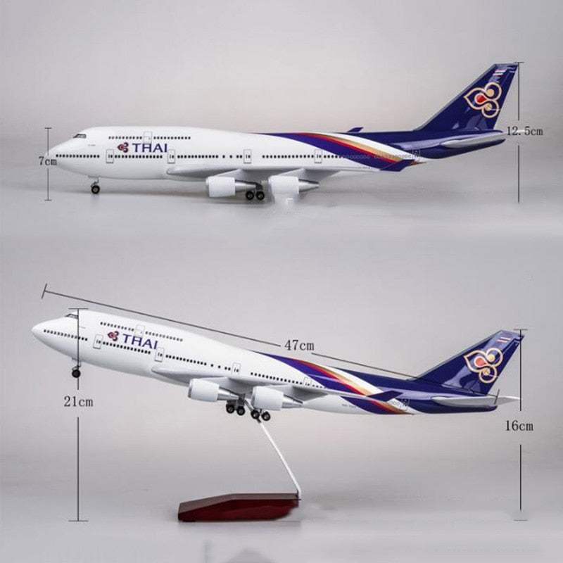 Thai Airways Boeing 747 Airplane Model (1/160 Scale - 47CM)
