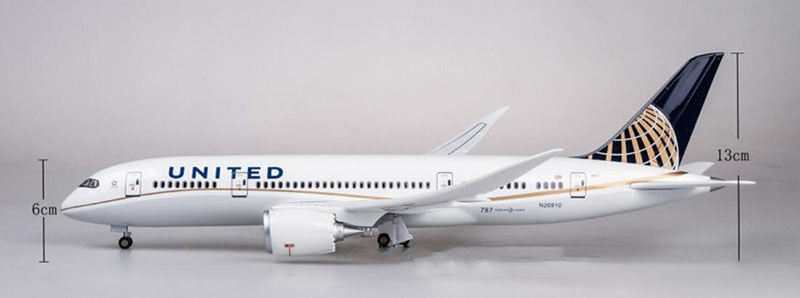 United Airlines Boeing 787 Airplane Model (1/130 Scale)