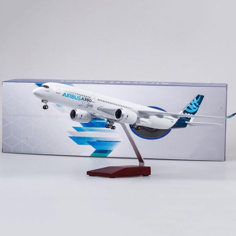Modellino Aereo A350 Vietnam Airlines Scala 1/142 Con Luci LED - Resina, Bianco - Foto 1
