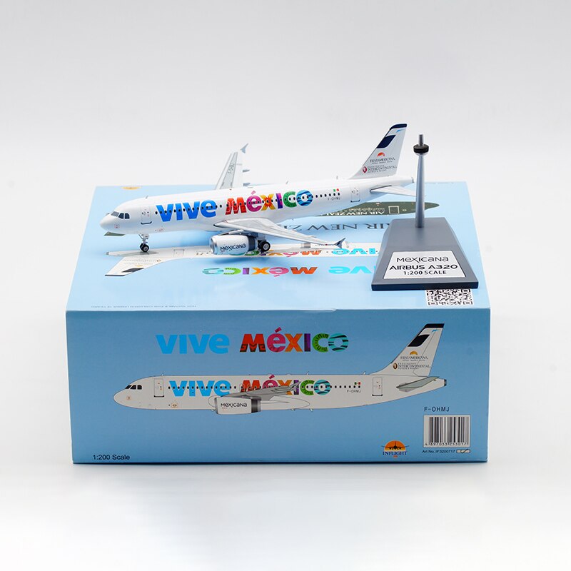 Vive Mexico Airbus A320 Airplane Model (1/200 Scale)