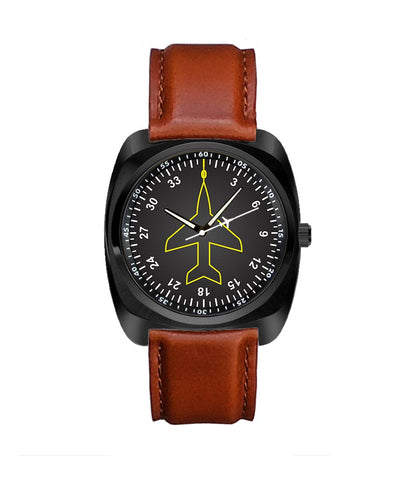 Heading aviation-themed luxury watch, polished stainless steel.