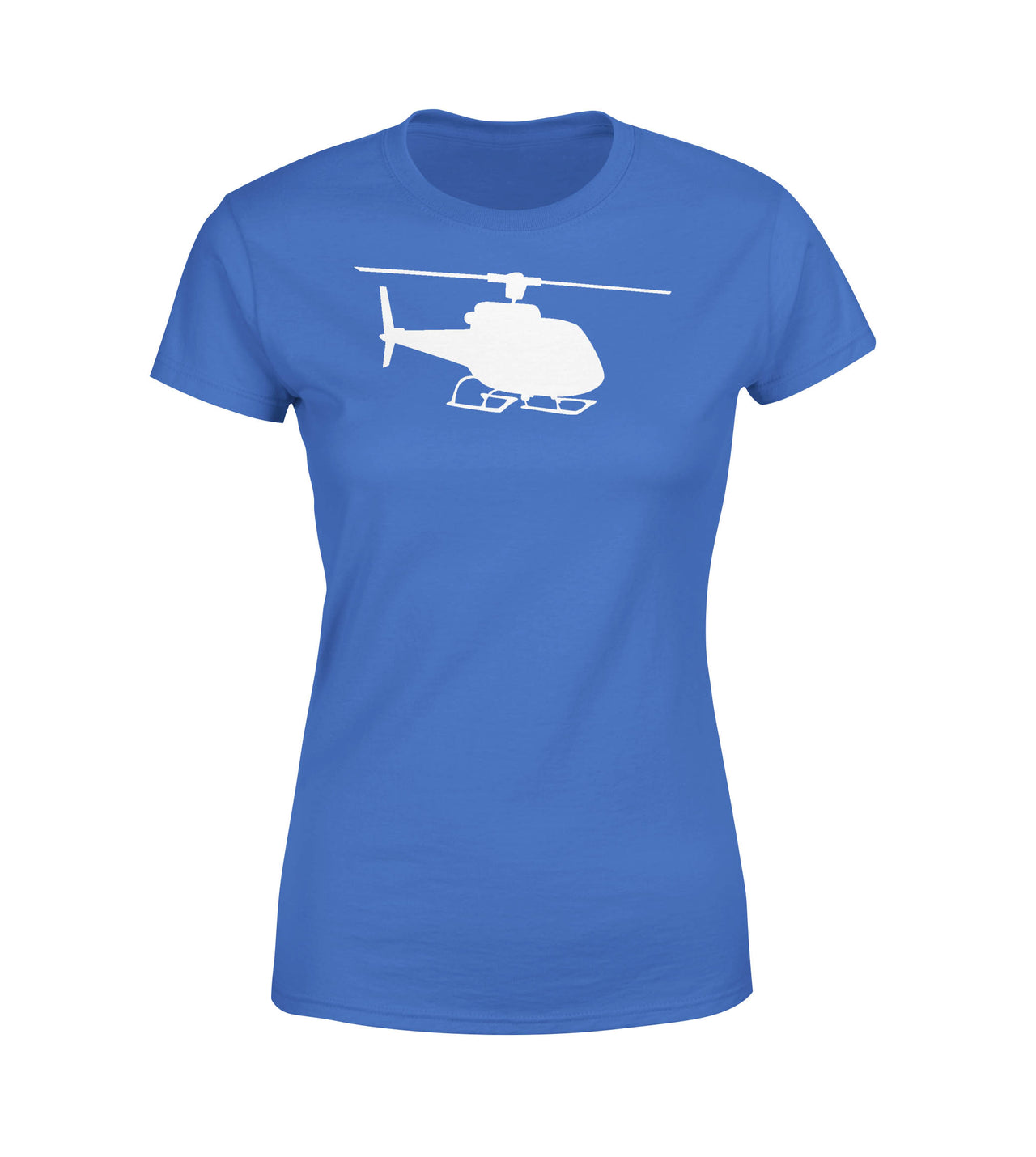 Helicopter Silhouette Designed Women T-Shirts