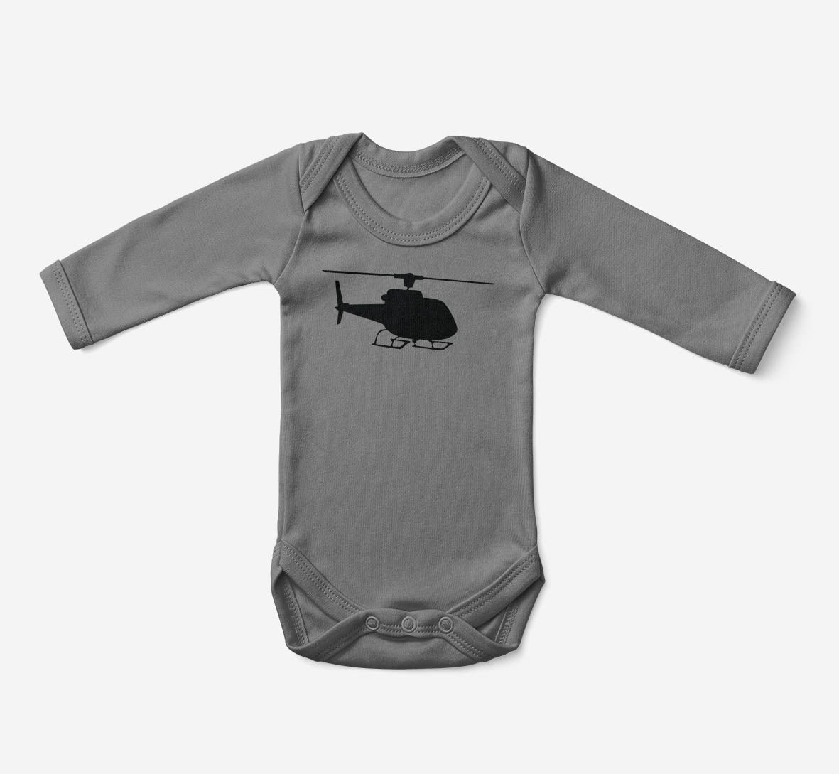 Helicopter Silhouette Designed Baby Bodysuits
