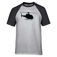 Thumbnail for Helicopter Silhouette Designed Raglan T-Shirts