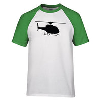 Thumbnail for Helicopter Silhouette Designed Raglan T-Shirts