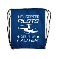Thumbnail for Helicopter Pilots Get It Up Faster Designed Drawstring Bags