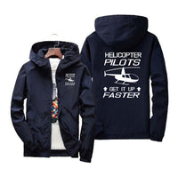 Thumbnail for Helicopter Pilots Get It Up Faster Designed Windbreaker Jackets