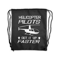 Thumbnail for Helicopter Pilots Get It Up Faster Designed Drawstring Bags