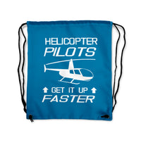 Thumbnail for Helicopter Pilots Get It Up Faster Designed Drawstring Bags