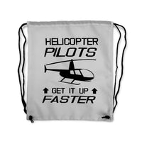 Thumbnail for Helicopter Pilots Get It Up Faster Designed Drawstring Bags