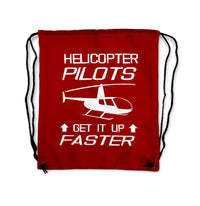 Thumbnail for Helicopter Pilots Get It Up Faster Designed Drawstring Bags