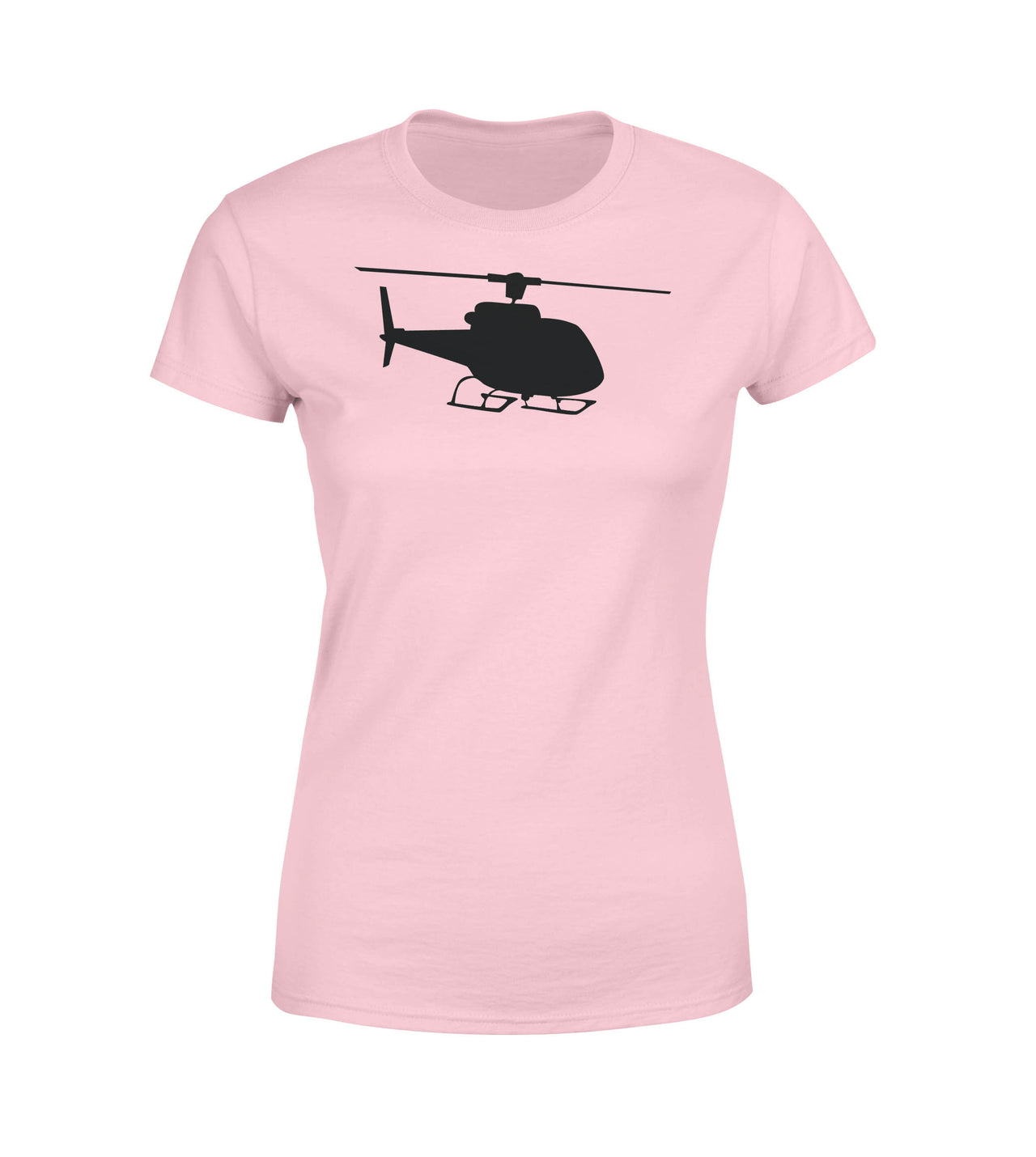 Helicopter Silhouette Designed Women T-Shirts