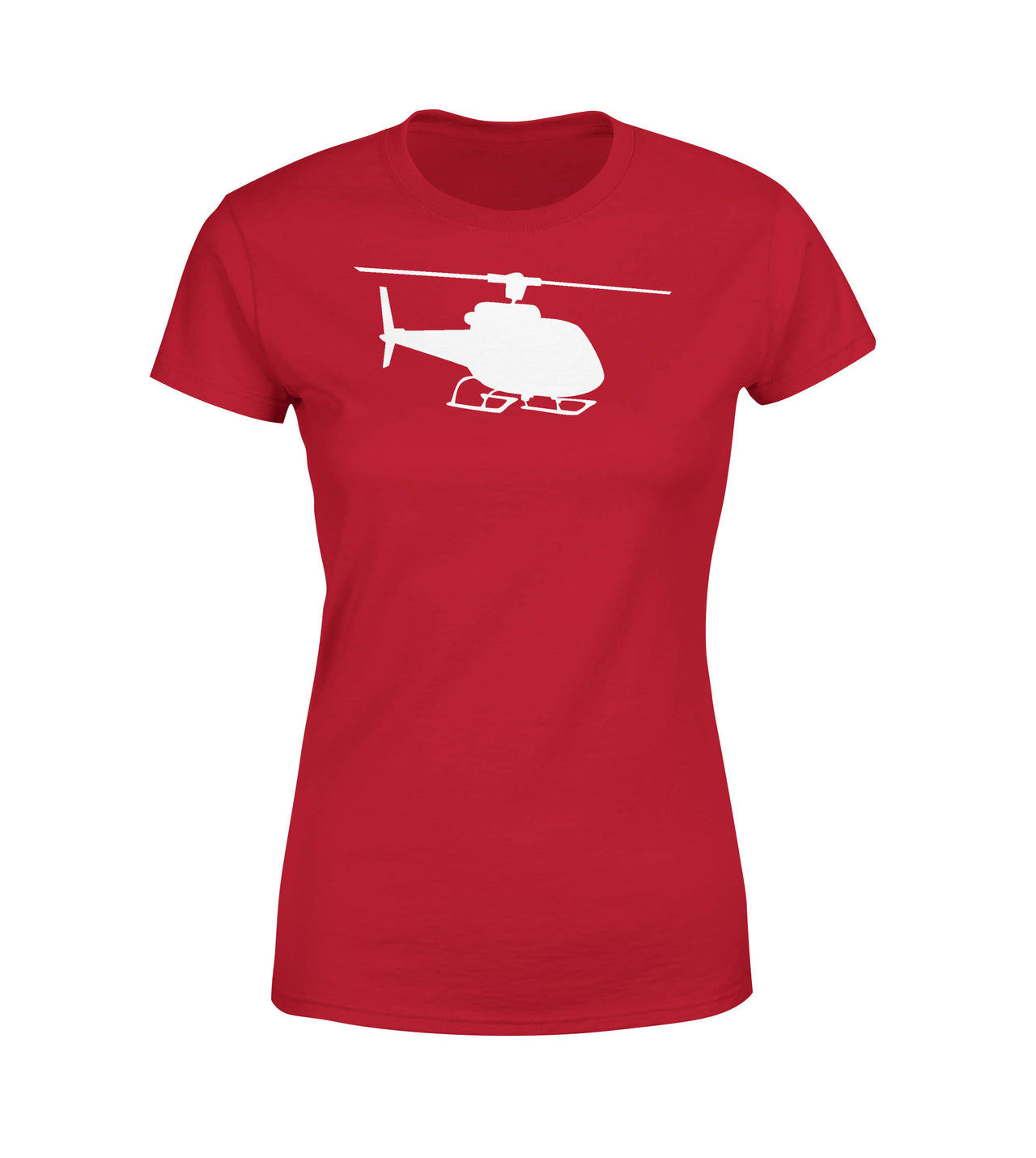 Helicopter Silhouette Designed Women T-Shirts