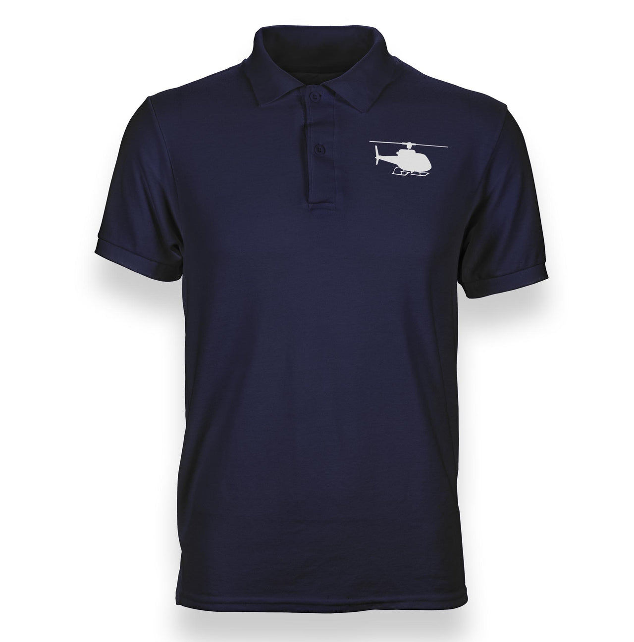 Helicopter Silhouette Designed Polo T-Shirts