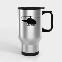 Thumbnail for Helicopter Silhouette Designed Travel Mugs (With Holder)