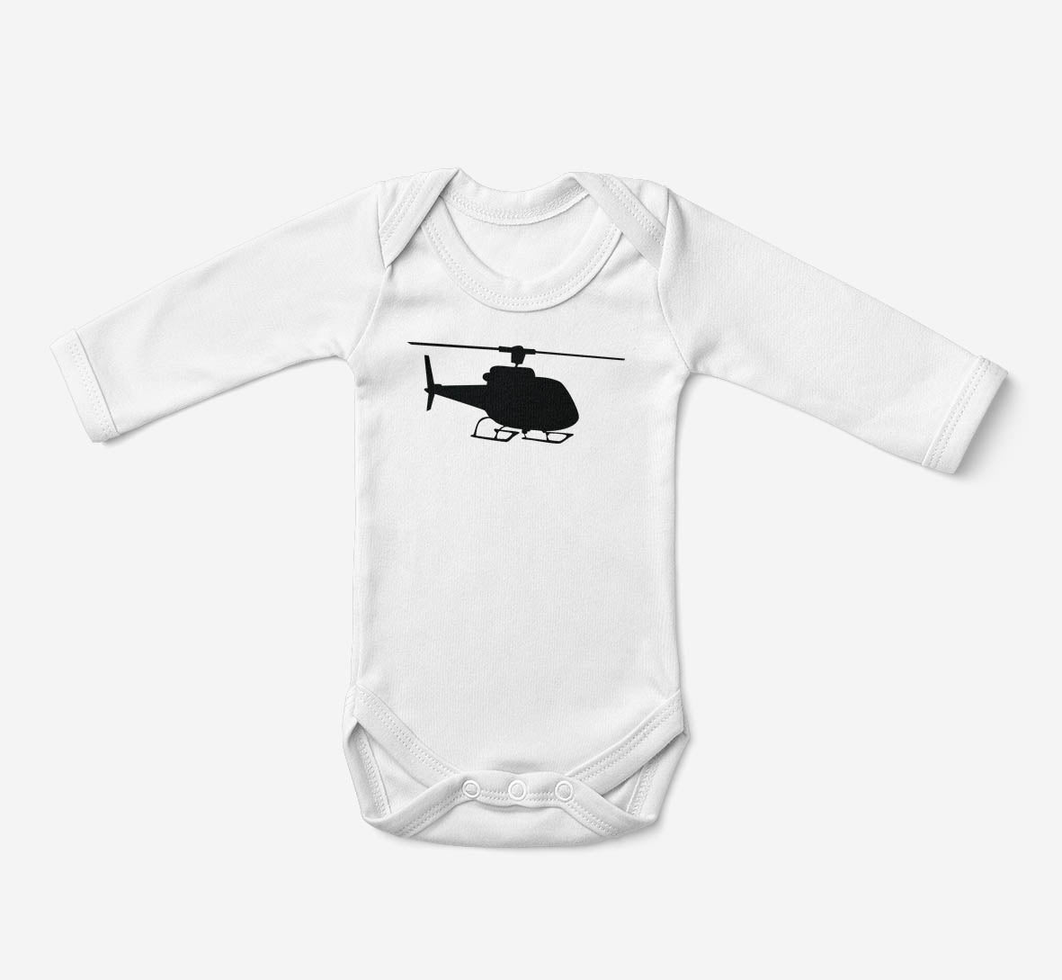 Helicopter Silhouette Designed Baby Bodysuits
