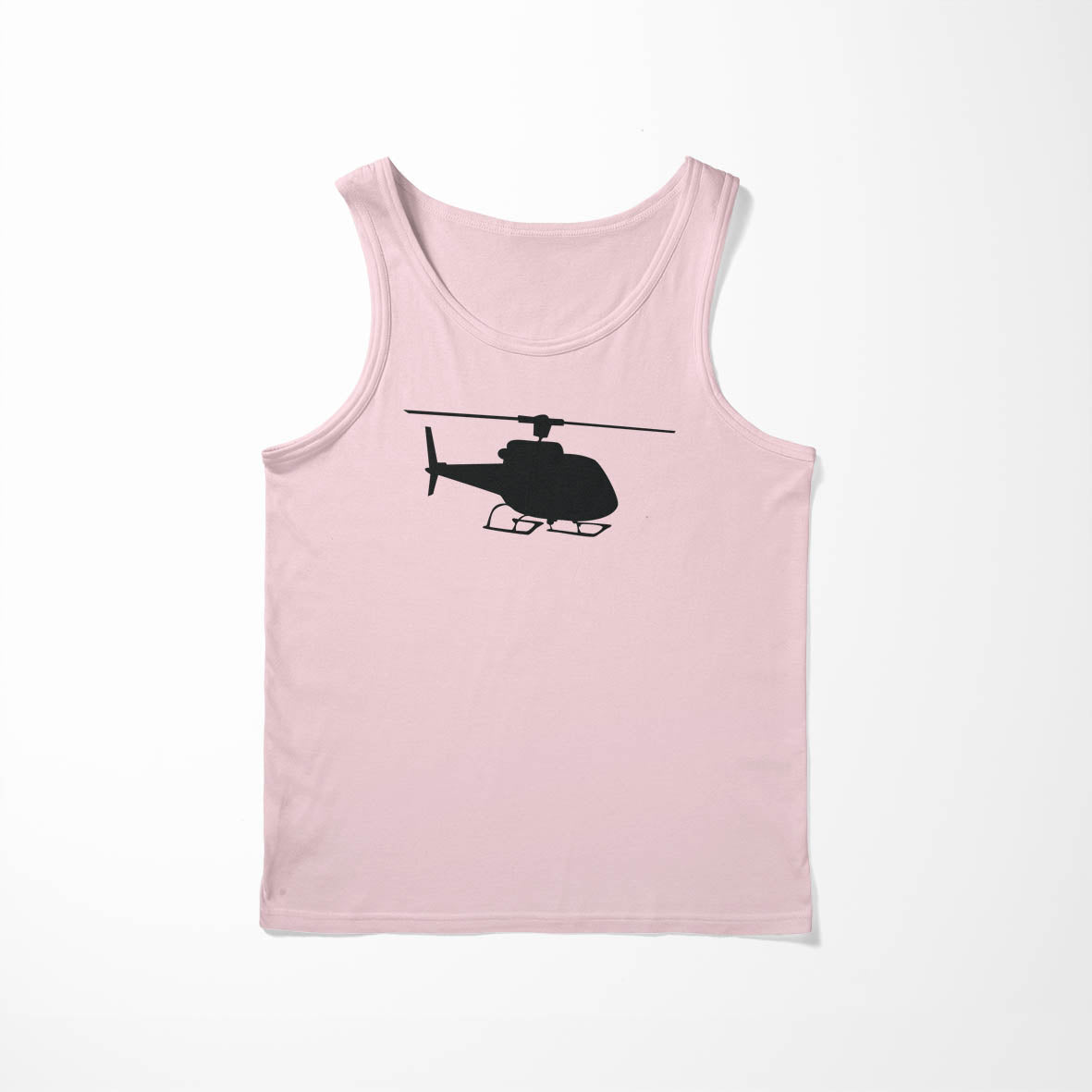Helicopter Silhouette Designed Tank Tops