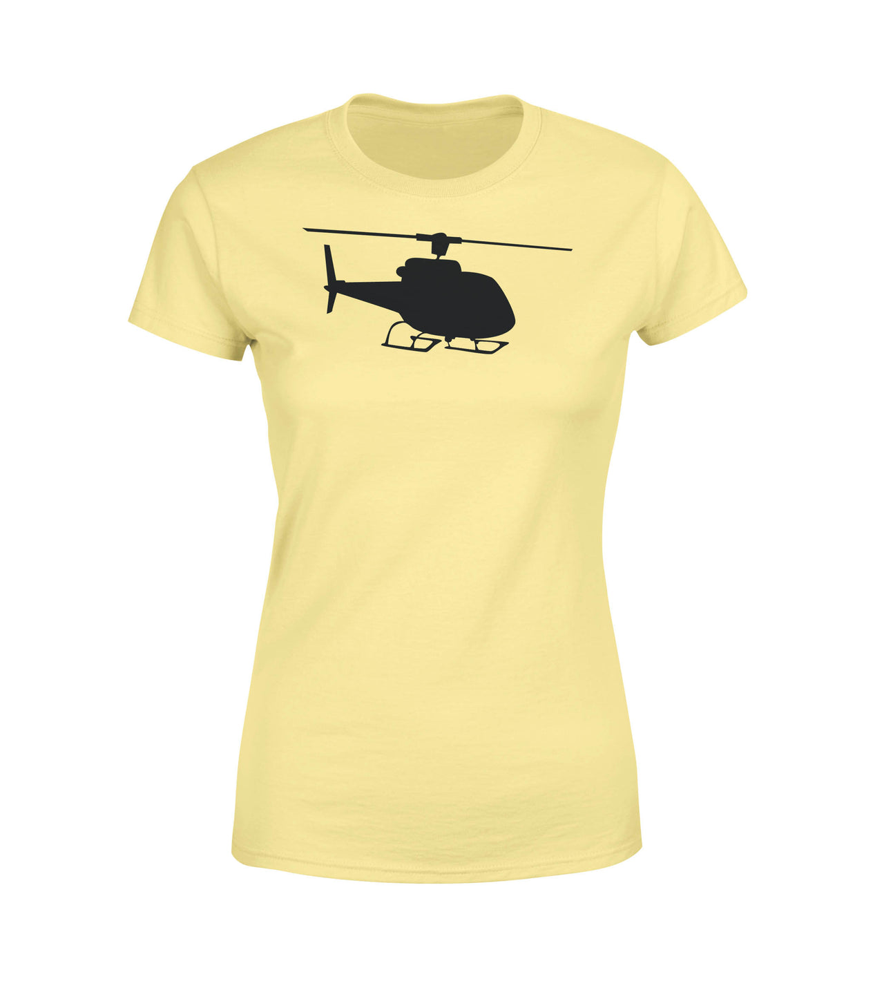 Helicopter Silhouette Designed Women T-Shirts
