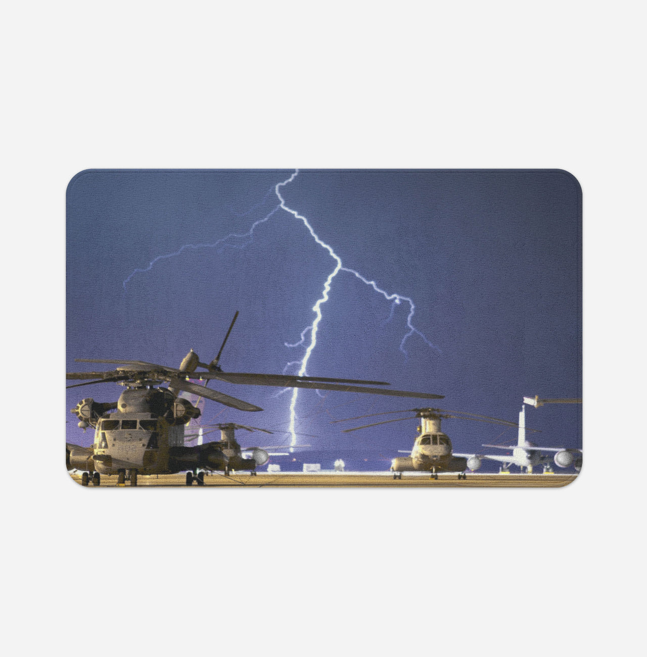 Helicopter & Lighting Strike Designed Bath Mats