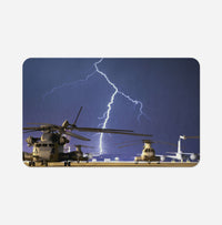 Thumbnail for Helicopter & Lighting Strike Printed Door & Bath Mats Pilot Eyes Store Floor Mat 50x80cm 