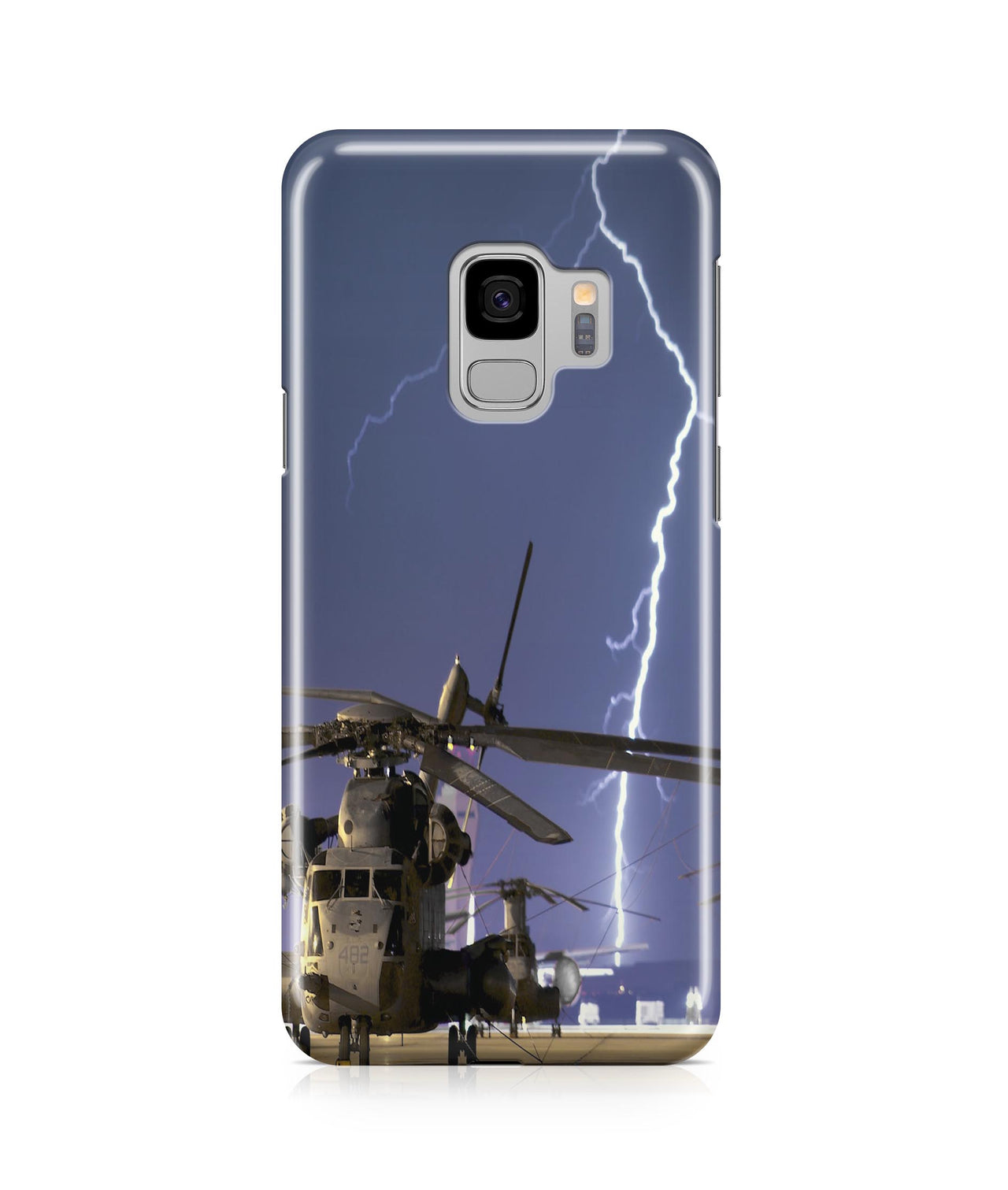 Helicopter & Lighting Strike Printed Samsung J Cases