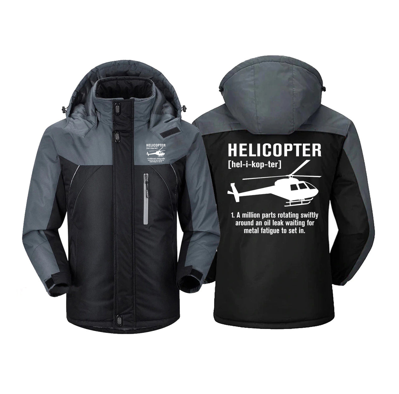 Helicopter [Noun] Designed Thick Winter Jackets