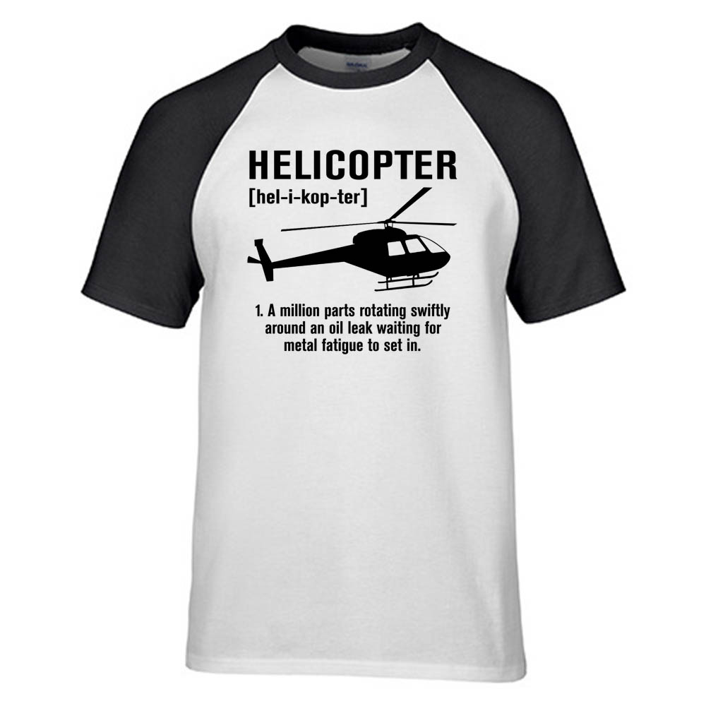 Helicopter [Noun] Designed Raglan T-Shirts