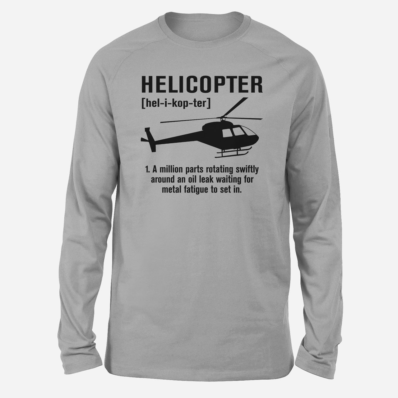 Helicopter [Noun] Designed Long-Sleeve T-Shirts