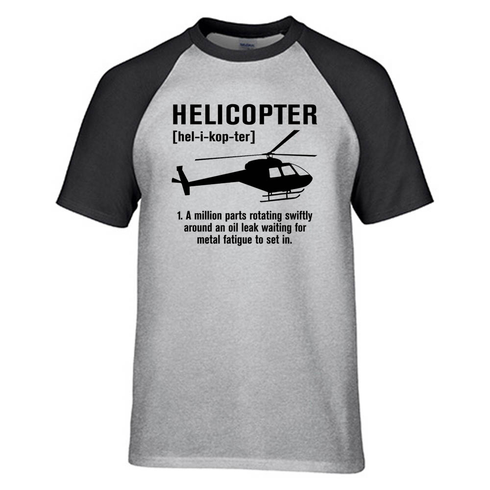 Helicopter [Noun] Designed Raglan T-Shirts
