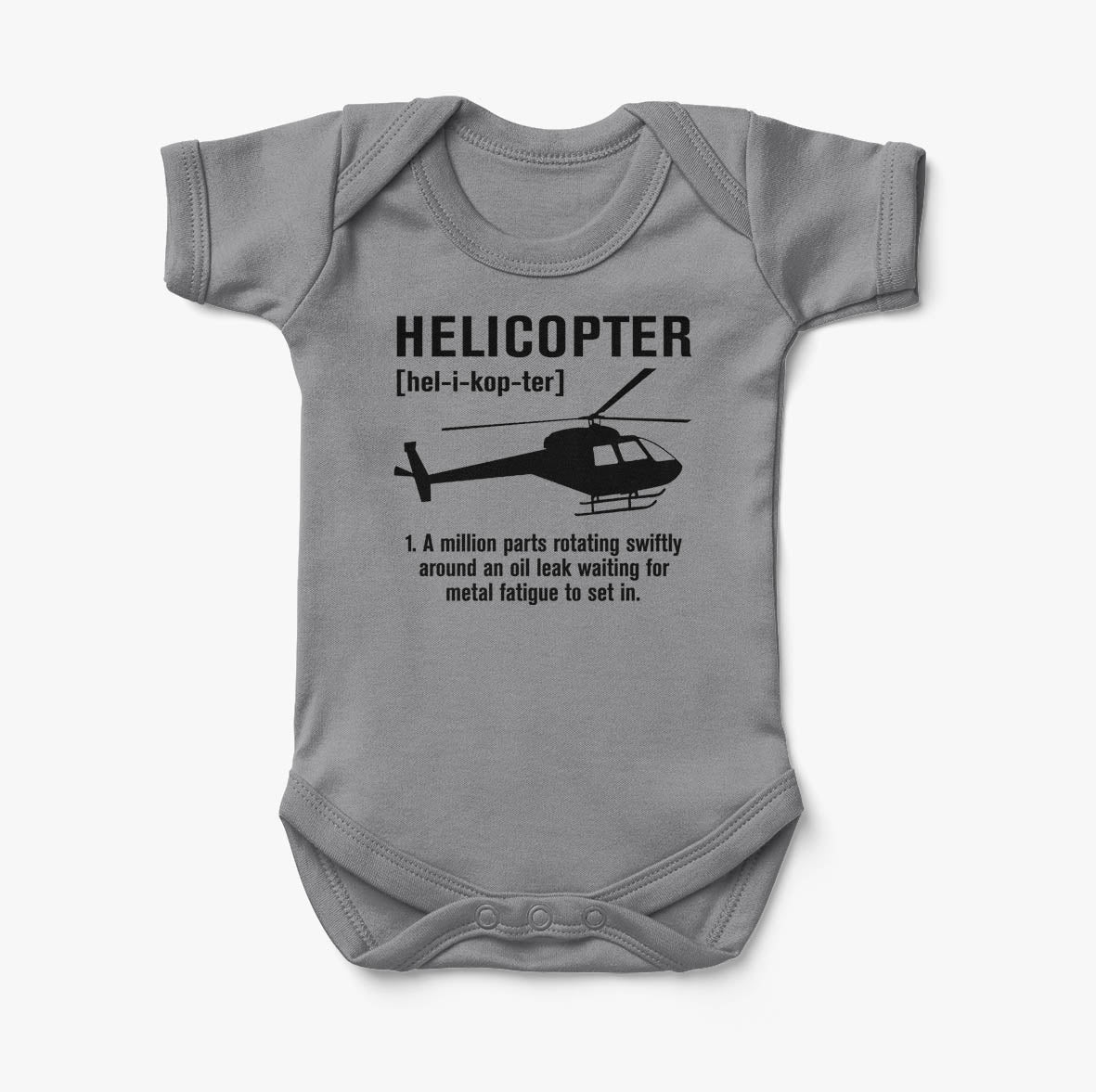 Helicopter [Noun] Designed Baby Bodysuits