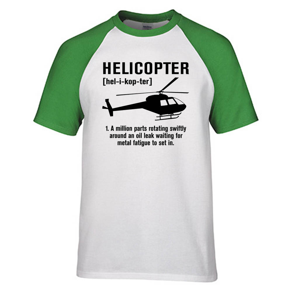 Helicopter [Noun] Designed Raglan T-Shirts