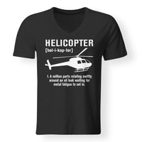Thumbnail for Helicopter [Noun] Designed V-Neck T-Shirts