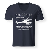 Thumbnail for Helicopter [Noun] Designed V-Neck T-Shirts