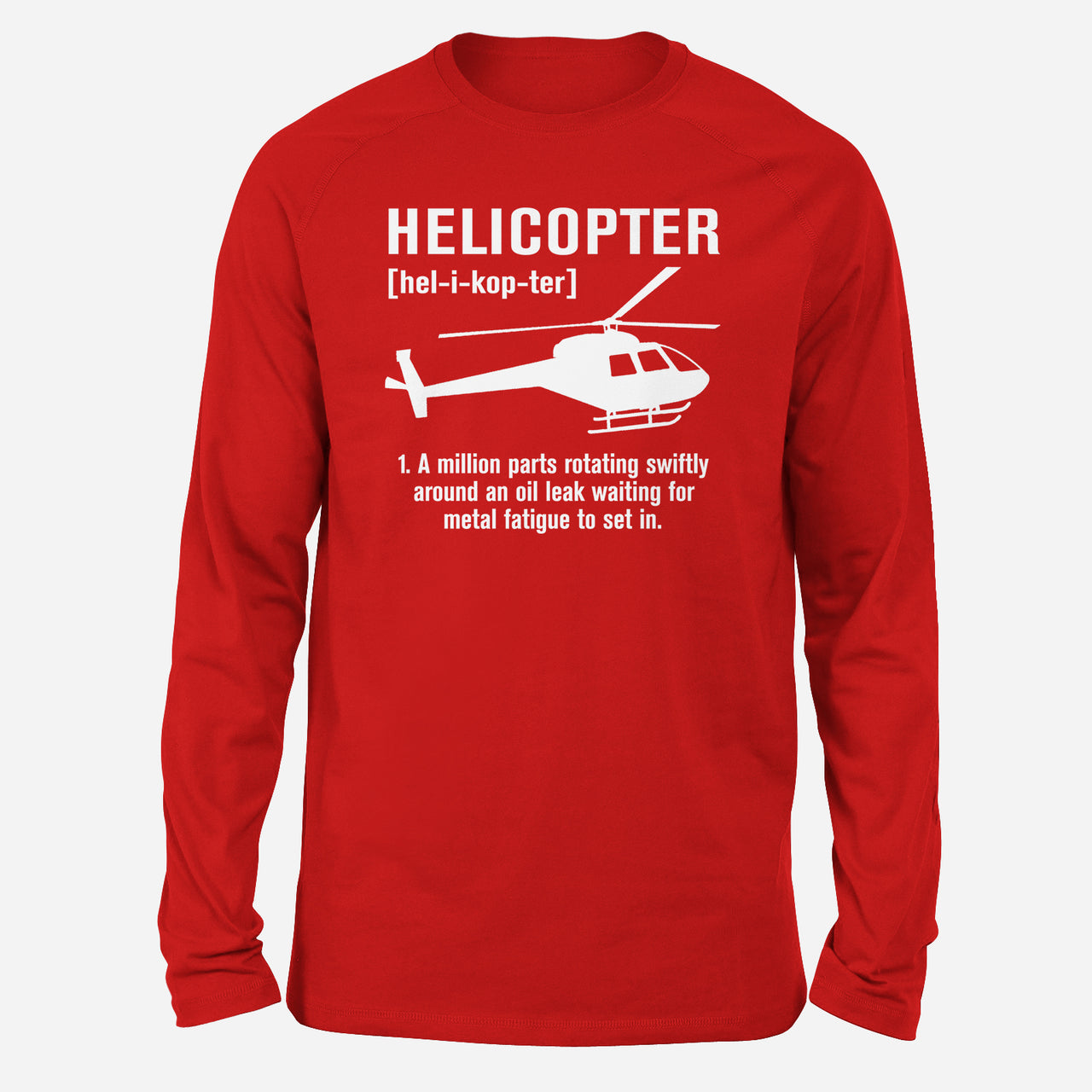 Helicopter [Noun] Designed Long-Sleeve T-Shirts