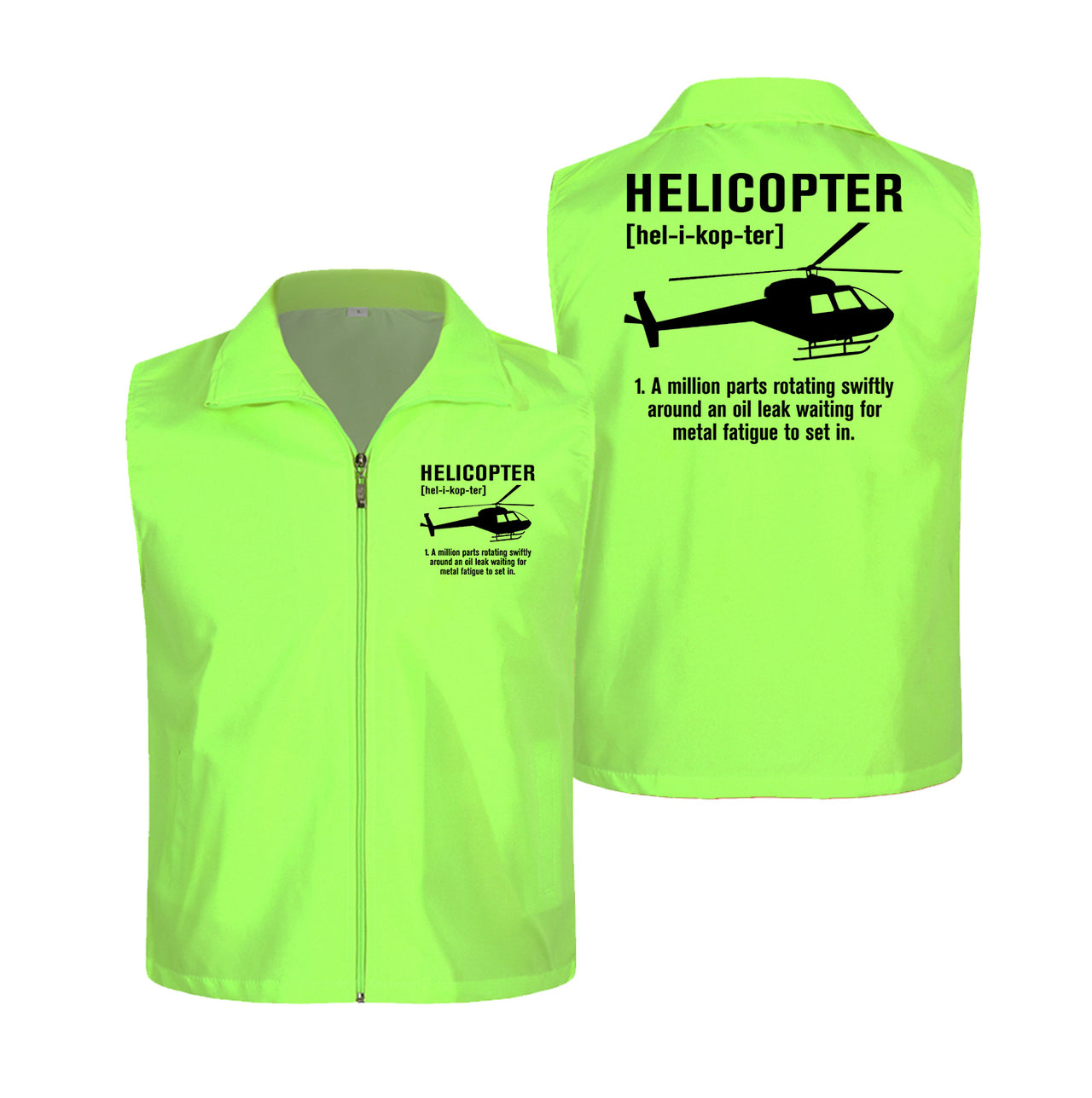Helicopter [Noun] Designed Thin Style Vests