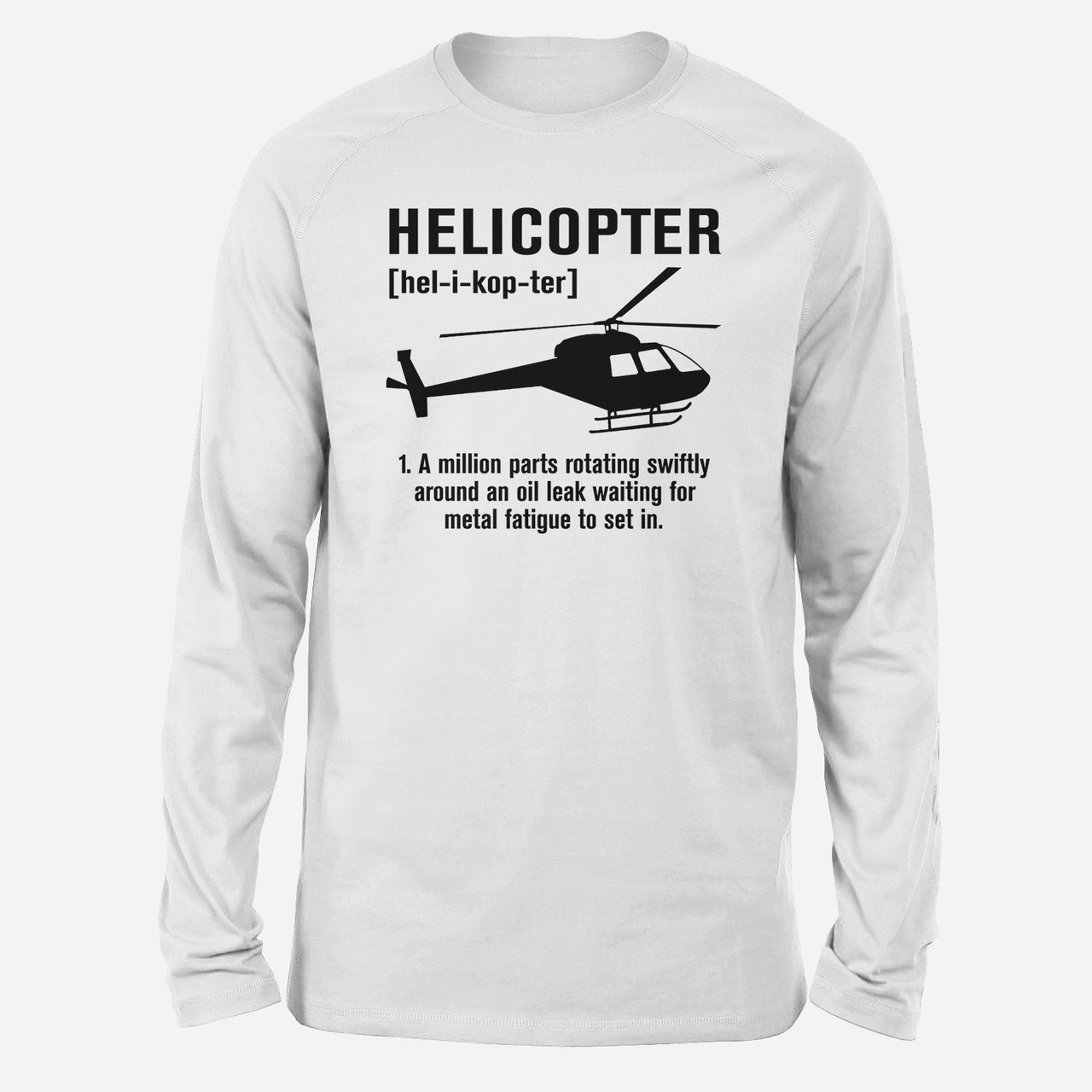 Helicopter [Noun] Designed Long-Sleeve T-Shirts