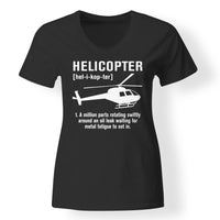 Thumbnail for Helicopter [Noun] Designed V-Neck T-Shirts