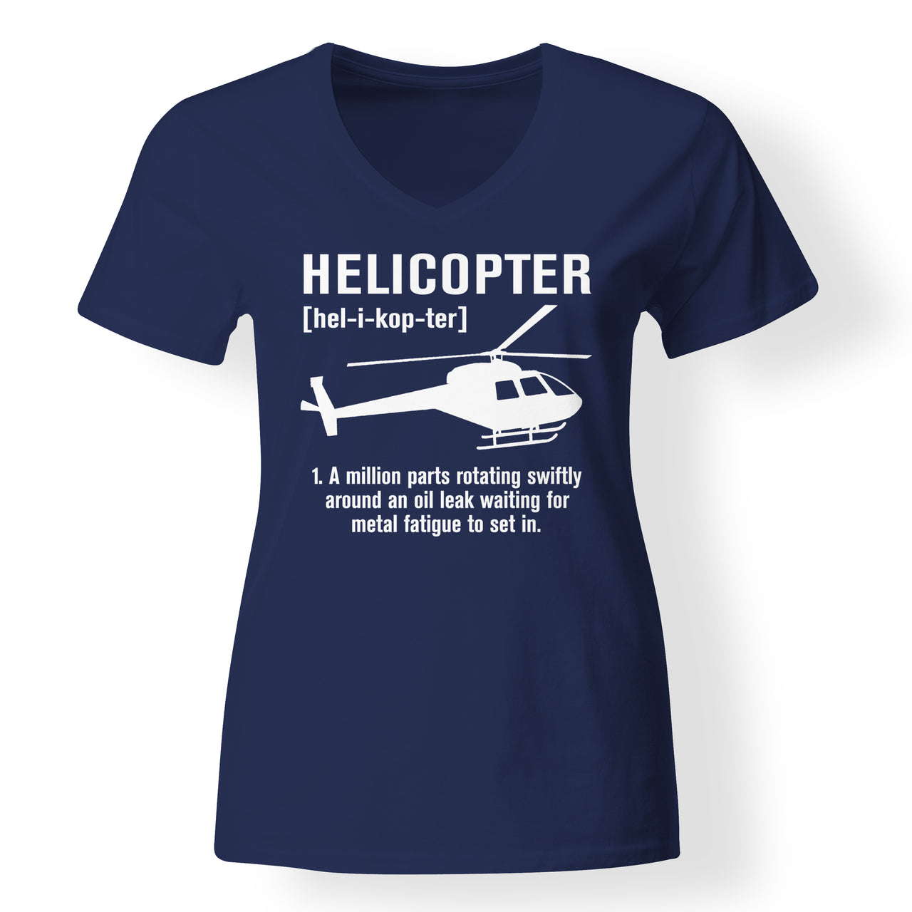 Helicopter [Noun] Designed V-Neck T-Shirts