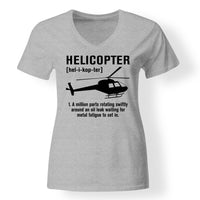 Thumbnail for Helicopter [Noun] Designed V-Neck T-Shirts