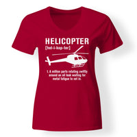 Thumbnail for Helicopter [Noun] Designed V-Neck T-Shirts