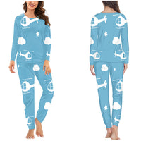 Thumbnail for Helicopters & Clouds Designed Women Pijamas
