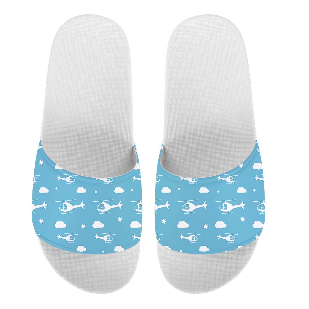 Helicopters & Clouds Designed Sport Slippers