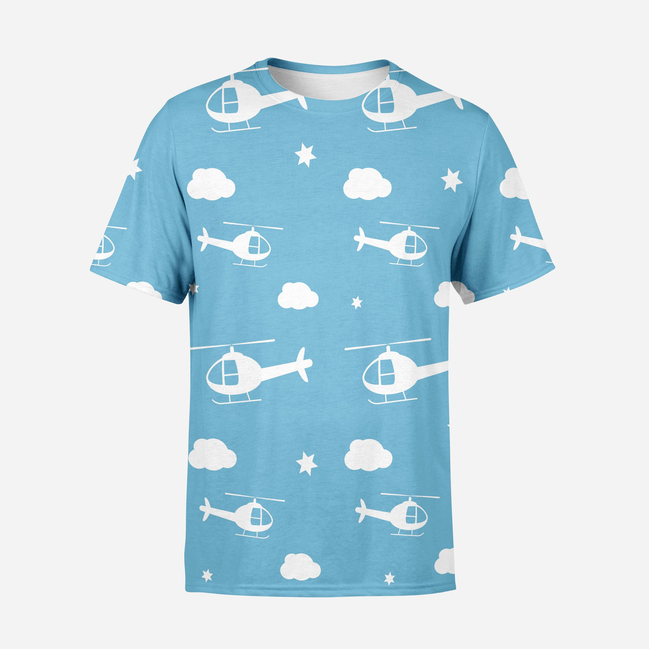 Helicopters & Clouds Printed 3D T-Shirts