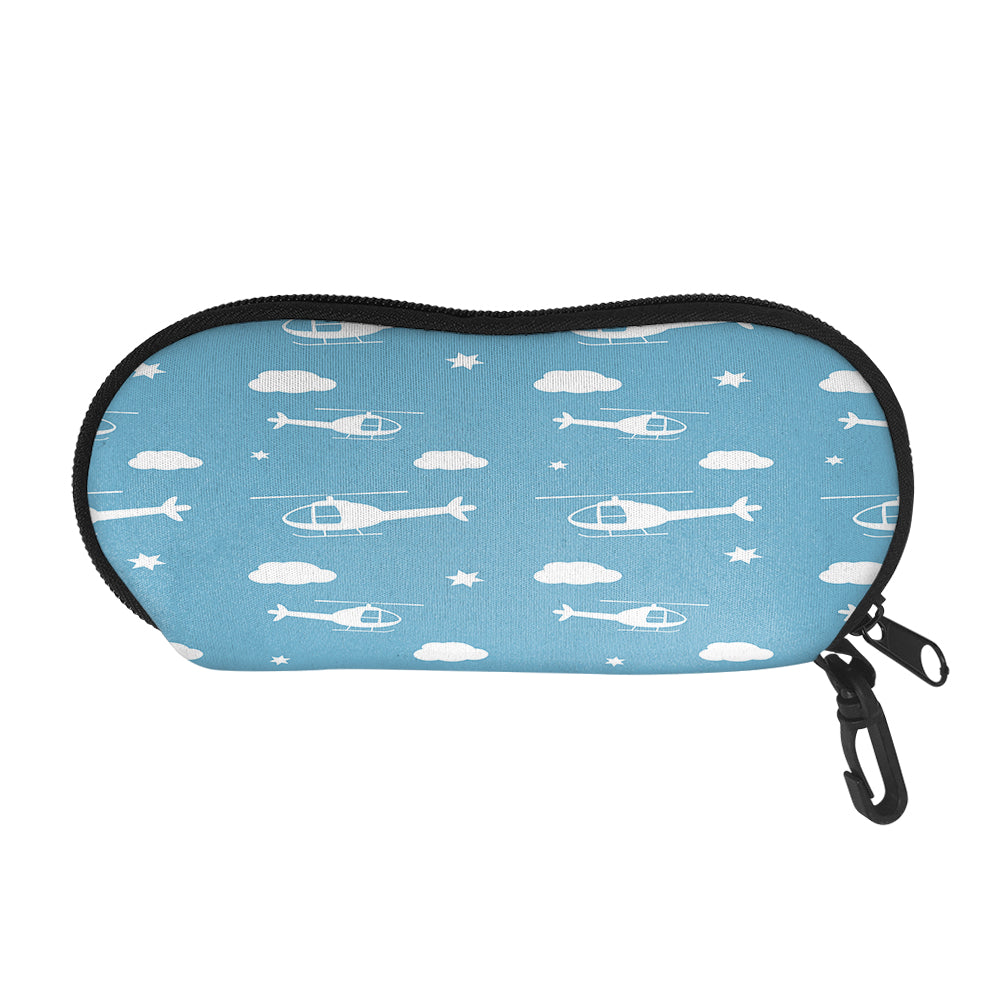 Helicopters & Clouds Designed Glasses Bag