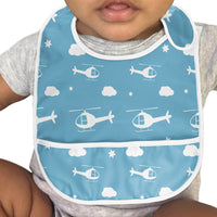 Thumbnail for Helicopters & Clouds Designed Baby Bib