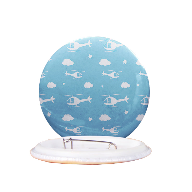 Helicopters & Clouds Designed Pins